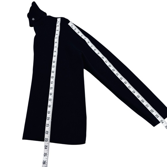 Lauren Ralph Lauren Black Ribbed Turtleneck Sweater Sz. XL - Picture 7 of 8